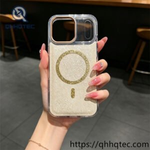 wholesale glitter magnetic clear case for iphone 17 18 funda brillo magsafe latam