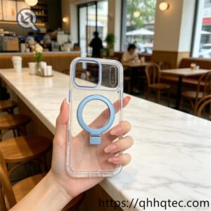 wholesale clear color ring magnetic case for iphone 17 18 funda transparente magsafe latam