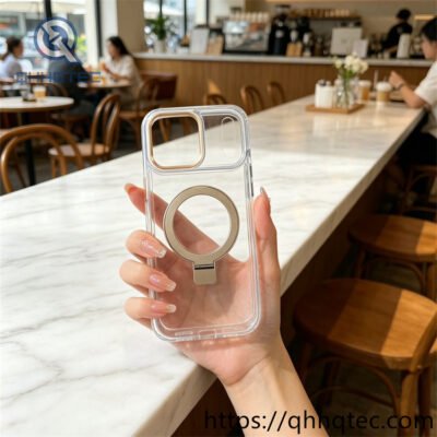wholesale clear color ring magnetic case for iphone 17 18 funda transparente magsafe latam