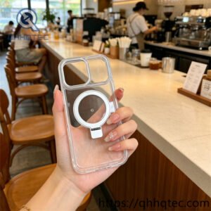 wholesale clear color ring magnetic case for iphone 17 18 funda transparente magsafe latam