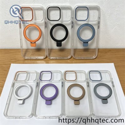 wholesale clear color ring magnetic case for iphone 17 18 funda transparente magsafe latam