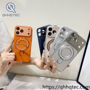 wholesale crystal magnetic stand case for iphone 17/18 pro max | funda soporte