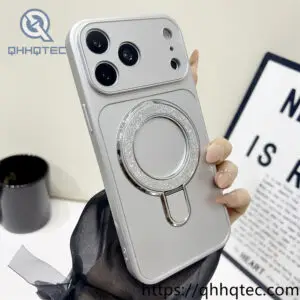 wholesale crystal magnetic stand case for iphone 17/18 pro max | funda soporte