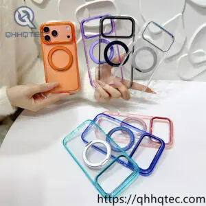 wholesale color frame magnetic case for iphone 17/18 pro max | funda magsafe