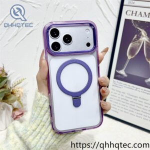 wholesale clear ring stand magnetic case for iphone 18 pro | funda transparente