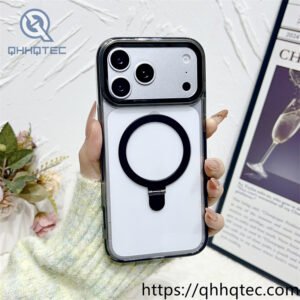 wholesale clear ring stand magnetic case for iphone 18 pro | funda transparente