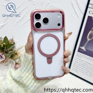 wholesale clear ring stand magnetic case for iphone 18 pro | funda transparente