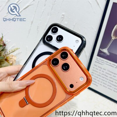 wholesale clear ring stand magnetic case for iphone 18 pro | funda transparente