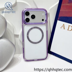 wholesale crystal circle magnetic case for iphone 18 pro | funda magnética