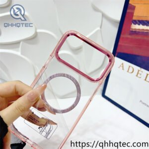 wholesale crystal circle magnetic case for iphone 18 pro | funda magnética