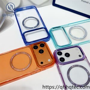 wholesale crystal circle magnetic case for iphone 18 pro | funda magnética