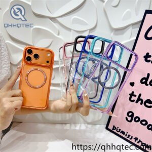 wholesale crystal circle magnetic case for iphone 18 pro | funda magnética