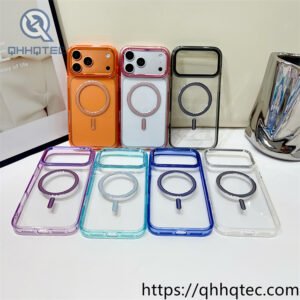 wholesale textured ring magnetic case for iphone 18 pro max | funda magsafe