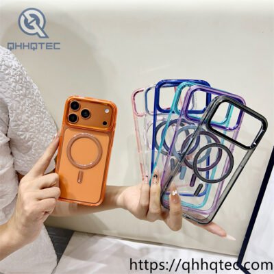wholesale textured ring magnetic case for iphone 18 pro max | funda magsafe