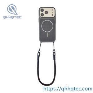 wholesale perforated magnetic lanyard case for iphone 18 pro max | funda con correa