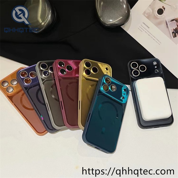 Wholesale Gradient Glass Magnetic Case for iPhone 18 Funda Brillo Premium LATAM