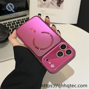 Wholesale Gradient Glass Magnetic Case for iPhone 18 Funda Brillo Premium LATAM