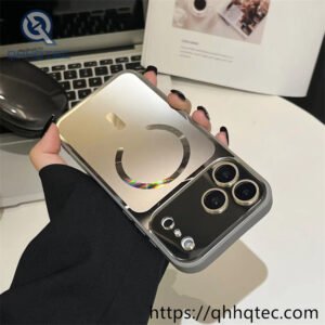 Wholesale Gradient Glass Magnetic Case for iPhone 18 Funda Brillo Premium LATAM
