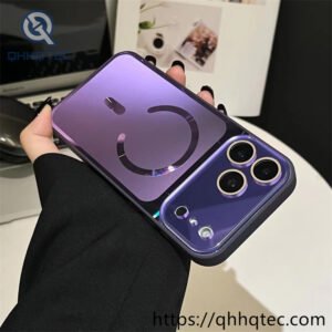 Wholesale Gradient Glass Magnetic Case for iPhone 18 Funda Brillo Premium LATAM