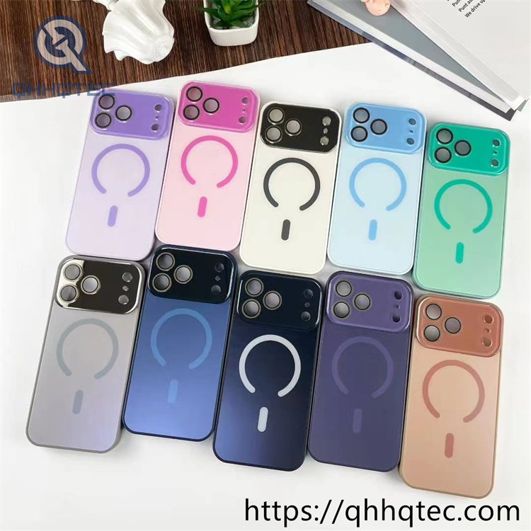 wholesale sunburst glass magnetic case for iphone 18 funda brillo estrella latam