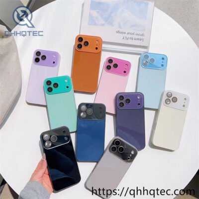 wholesale aurora glow glass magnetic case for iphone 18 funda brillo aurora latam
