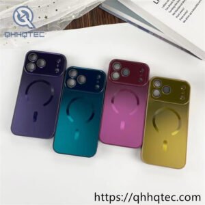 wholesale aurora gloss magnetic case for iphone 18 funda brillo aurora latam