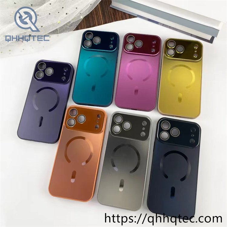 wholesale aurora gloss magnetic case for iphone 18 funda brillo aurora latam