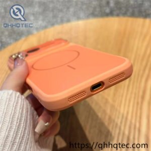 wholesale crystal wave glass magnetic case for iphone 18 funda brillo ondulado latam