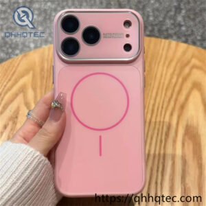 wholesale crystal wave glass magnetic case for iphone 18 funda brillo ondulado latam