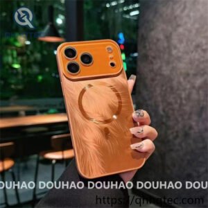 wholesale feather veil big window magnetic case for iphone 18 funda magsafe pluma latam