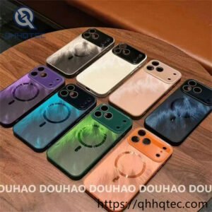 wholesale feather veil big window magnetic case for iphone 18 funda magsafe pluma latam