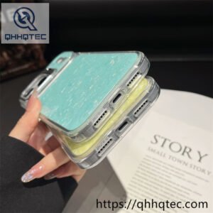 wholesale pearl shell lens stand case for iphone 18 pro max funda nácar soporte