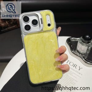 wholesale glitter pearl stand case for iphone 18 pro max funda brillo con soporte