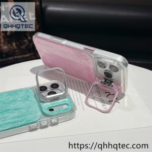 wholesale glitter pearl stand case for iphone 18 pro max funda brillo con soporte