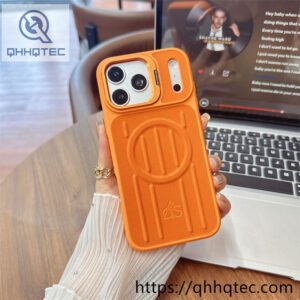 wholesale leather grain magnetic stand case for iphone 18 pro max funda magsafe cuero
