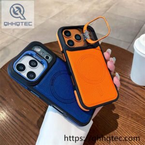 wholesale leather texture magnetic case for iphone 18 pro max funda magnética premium