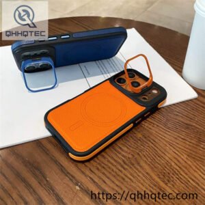 wholesale leather texture magnetic case for iphone 18 pro max funda magnética premium