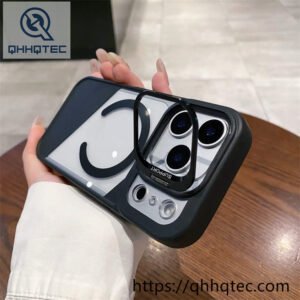 wholesale diagonal clear magnetic case for iphone 18 pro max funda transparente magsafe