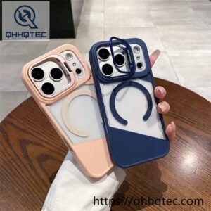 wholesale diagonal clear magnetic case for iphone 18 pro max funda transparente magsafe