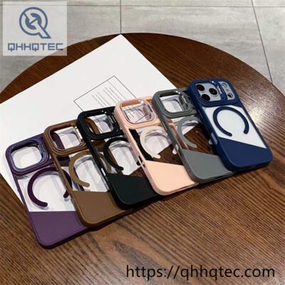 wholesale diagonal clear magnetic case for iphone 18 pro max funda transparente magsafe