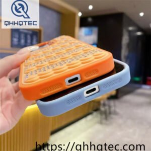 wholesale rhinestone wave stand case for iphone 18 pro max funda con soporte cámara
