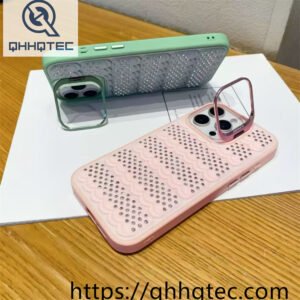 wholesale rhinestone wave stand case for iphone 18 pro max funda con soporte cámara