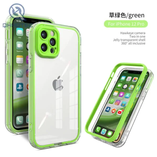 iphone 12 pro max phone cover/ clear 3 in 1 case for iphone