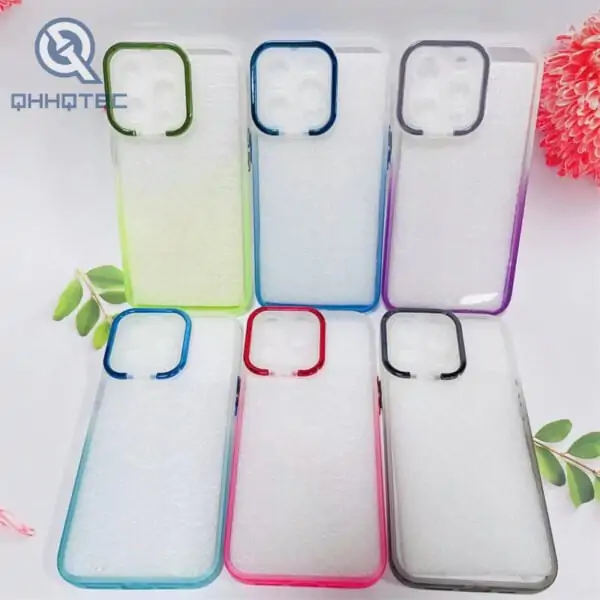 color changing acrylic transparent case for iphone 14 pro max
