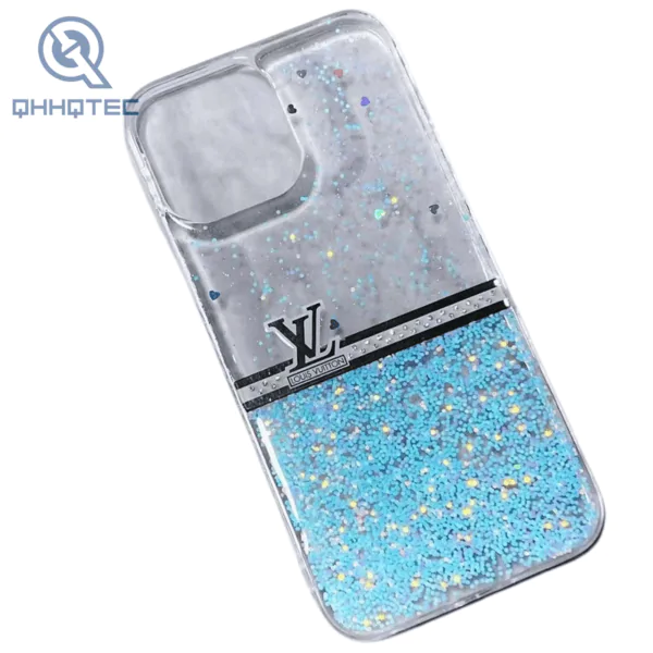 dancing angel acrylic glitter transparent phone cover (复制)