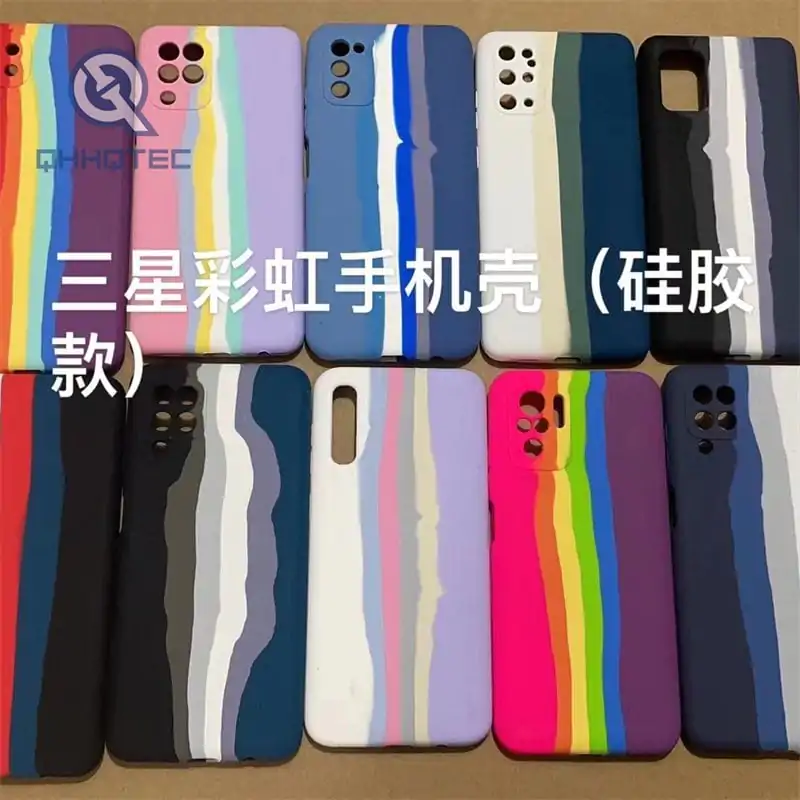 iphone rainbow silicone case with camera (复制)