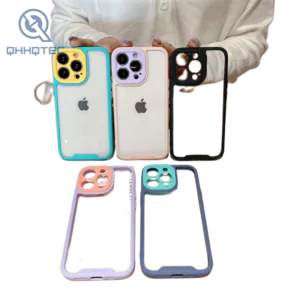 transparent phone cases double color protect cover for iphone