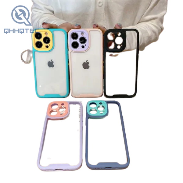 transparent phone cases double color protect cover for iphone