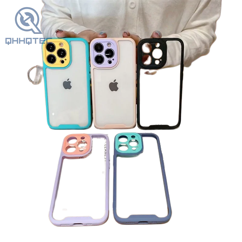 transparent phone cases double color protect cover for iphone