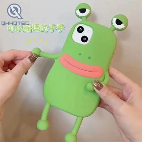 cute big mouth frogs silicone case